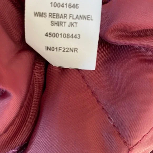 Ariat Rebar Flannel Hooded Shacket Shirt Jacket Women XL Rosewood Plaid NWT - Picture 11 of 14